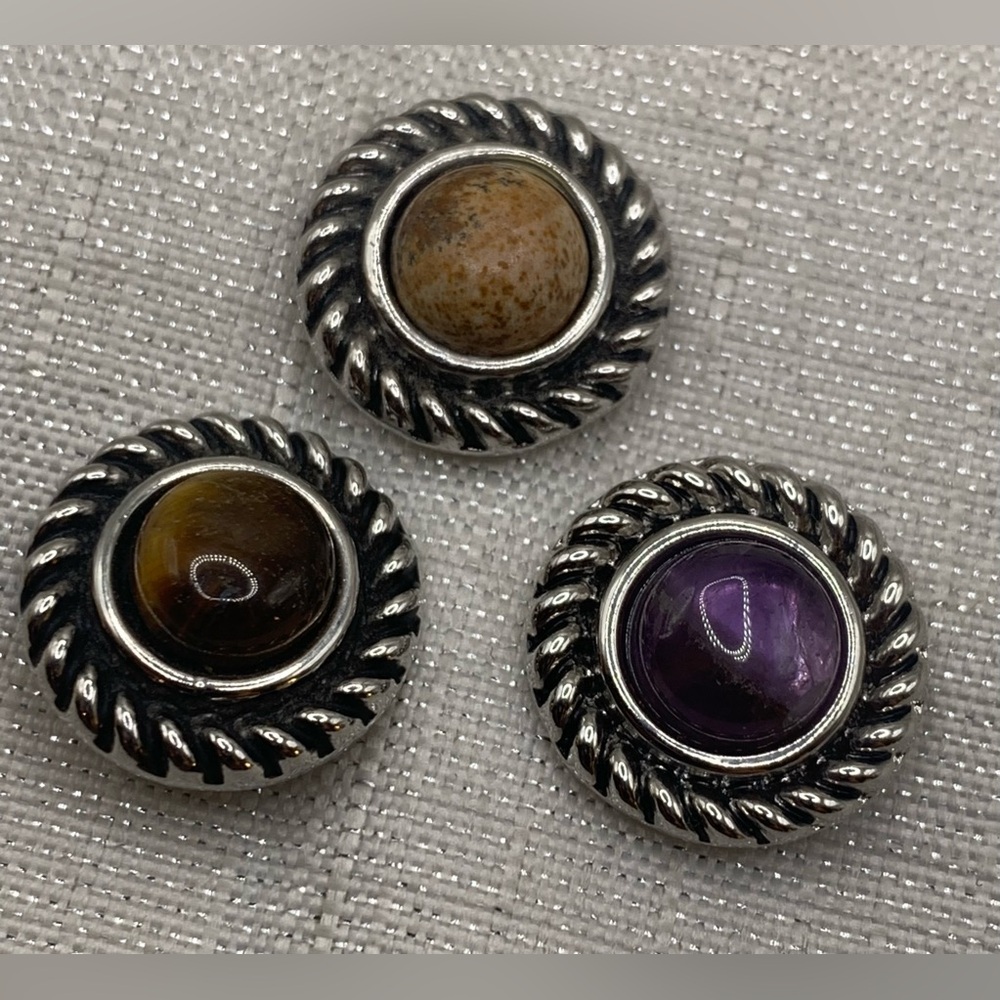 💗WESTERN FILIGREE - Ginger Snaps & Co. Snap Button Charms Set of 3